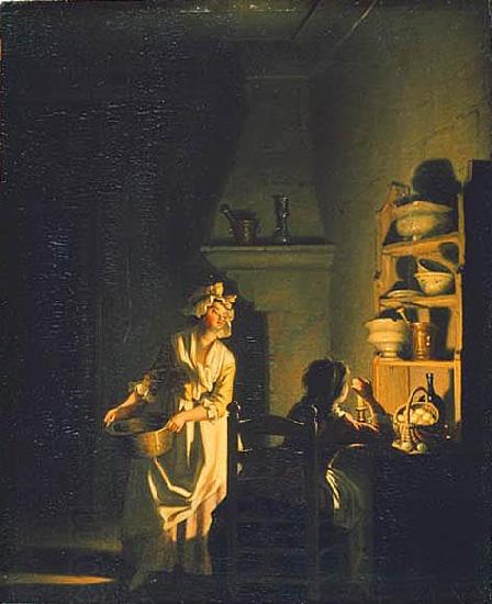 pehr hillestrom Testing Eggs. Interior of a Kitchen oil painting picture
